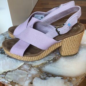 TOMS Ibiza Lilac Wedges 10W